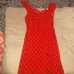 Bright orange dress with design